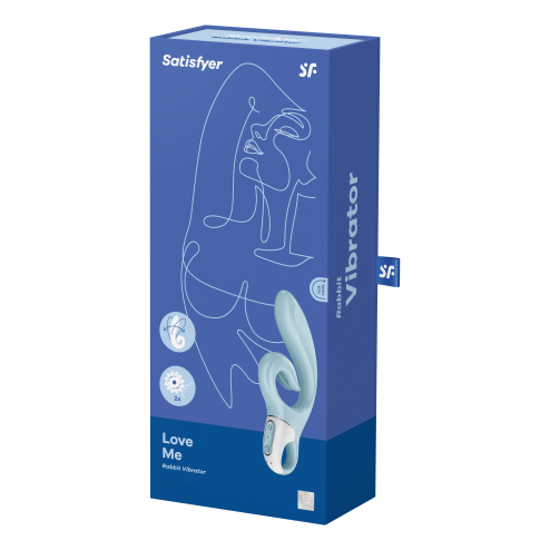 Вібратор-кролик Love me колір: блакитний Satisfyer (Німеччина)