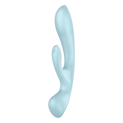 2 в 1: вібратор-кролик + масажер Triple Oh колір: блакитний Satisfyer (Німеччина)