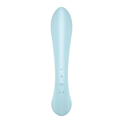 2 в 1: вібратор-кролик + масажер Triple Oh колір: блакитний Satisfyer (Німеччина)