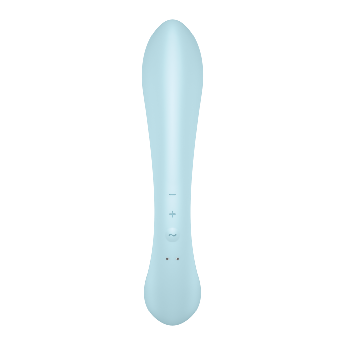 2 в 1: вібратор-кролик + масажер Triple Oh колір: блакитний Satisfyer (Німеччина)