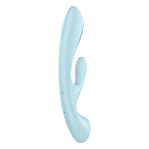 2 в 1: вібратор-кролик + масажер Triple Oh колір: блакитний Satisfyer (Німеччина)
