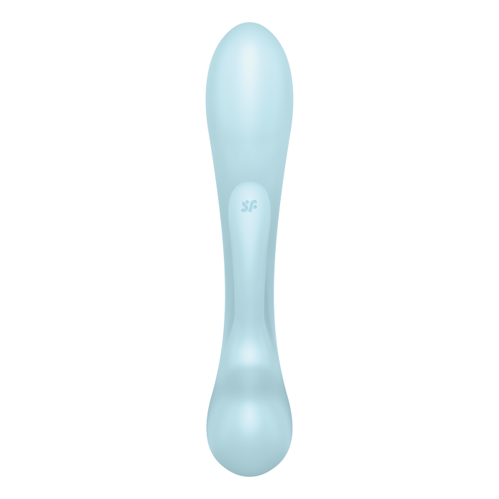 2 в 1: вібратор-кролик + масажер Triple Oh колір: блакитний Satisfyer (Німеччина)