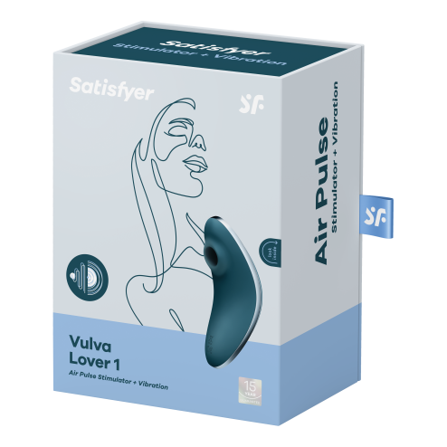 Вакуумний стимулятор клітора Vulva Lover 1 колір: синій Satisfyer (Німеччина)