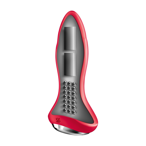 Анальний смарт вібратор Rotator Plug 1+ вібрація + імітація римінгу колір: червоний Satisfyer (Німеччина)