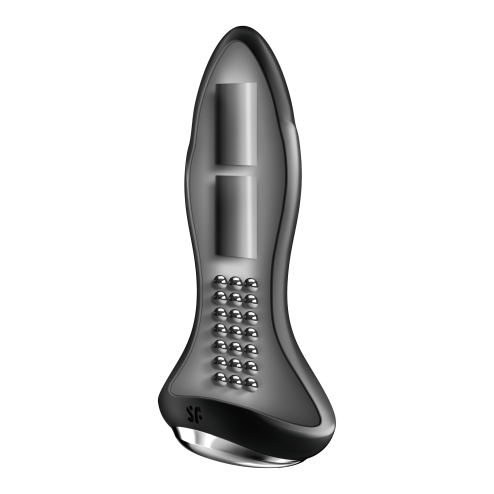 Анальний смарт вібратор Rotator Plug 1+ вібрація + імітація римінгу колір: чорний Satisfyer (Німеччина)