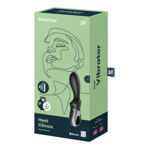 Анальний смарт вібратор з підігрівом Heat Climax колір: чорний Satisfyer (Німеччина)