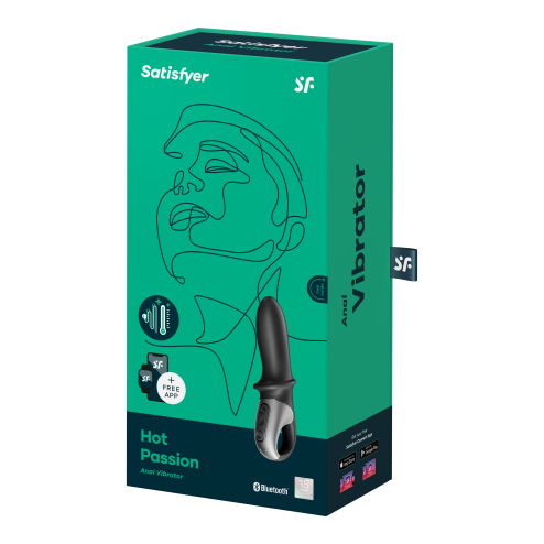 Анальний смарт вібратор з підігрівом Hot Passion  колір: чорний Satisfyer (Німеччина)