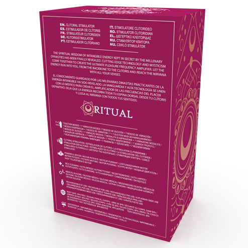 Вакуумний стимулятор для клітора з вібрацією Shushu, колір: рожевий  Rithual (Іспанія)