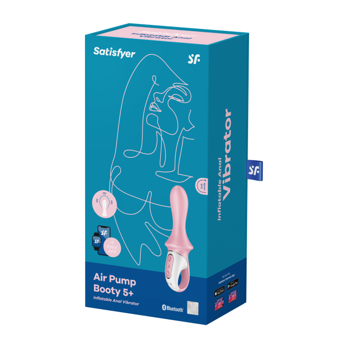 Анальний смарт-вібратор Air Pump Booty 5+ колір: рожевий Satisfyer (Німеччина)