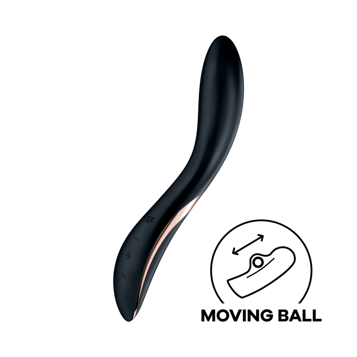 Вібратор для точки G  з рухливою кулькою Rrrolling Explosion колір: чорний Satisfyer (Німеччина)
