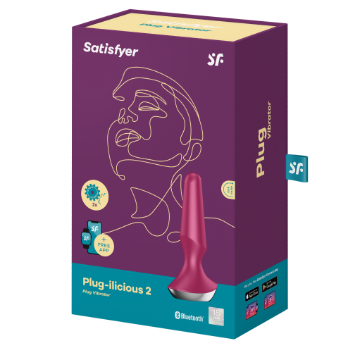 Анальна смарт пробка з вібрацією Plug-ilicious 2 колір: рожевий Satisfyer (Німеччина)