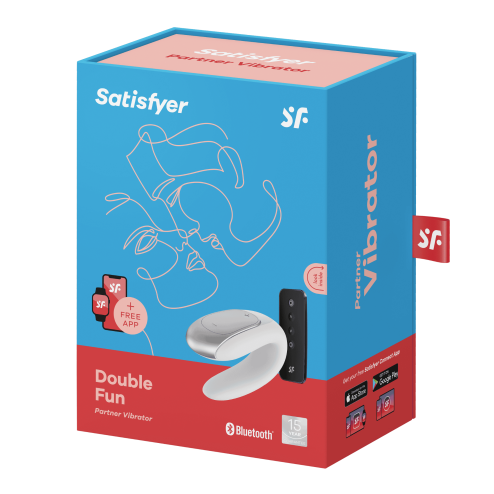 Смарт вібратор для пар Double Fun колір: білий Satisfyer (Німеччина)