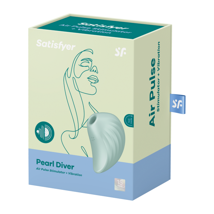 Вакуумний стимулятор клітора  Pearl Diver колір: м'ятний Satisfyer (Німеччина)