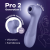 Вакуумний стимулятор клітора з вібрацією та Liquid Air Pro 2 Generation 3  колір: фіолетовий Satisfyer (Німеччина)
