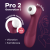 Вакуумний стимулятор клітора з вібрацією та Liquid Air Pro 2 Generation 3  колір: бордовий Satisfyer (Німеччина)