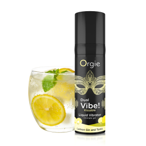 Рідкий вібратор DUAL VIBE коктейль ДЖИН-ТОНІК ЛИМОН, 15 мл Orgie (Бразилія-Португалія)