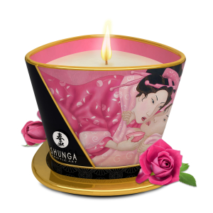Масажна свічка Rose Petals аромат: пелюстки троянди, 170 мл.  SHUNGA (Канада)
