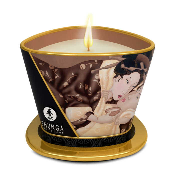 Масажна свічка Intoxicating Chocolate аромат: шоколад, 170 мл.  SHUNGA (Канада)