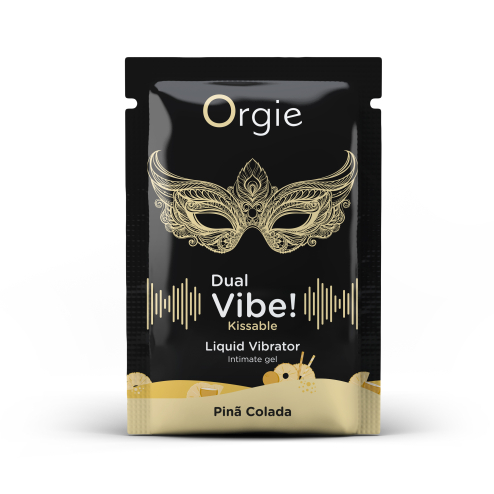САШЕТ Рідкий вібратор DUAL VIBE коктейль Піна Колада, 1 мл Orgie (Бразилія-Португалія)