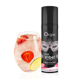 Рідкий вібратор DUAL VIBE  коктейль ДЖИН-ТОНІК ПОЛУНИЦЯ, 15 мл Orgie (Бразилія-Португалія)