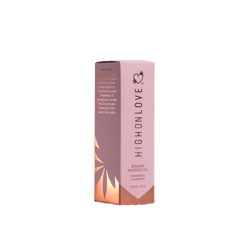 Міні масажна олія з ароматом полуниці та шампанського Sensual Massage Oil Strawberries&Champagne, 30 мл HighOnLove (Канада)