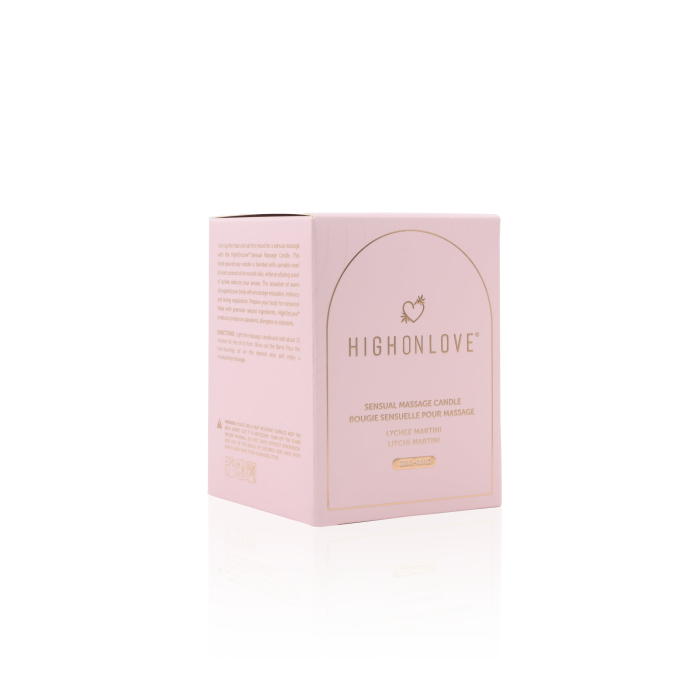 Масажна свічка з ароматом лічі та мартіні Sensual Massage Candle Lychee Martini, 250 мл HighOnLove (Канада)