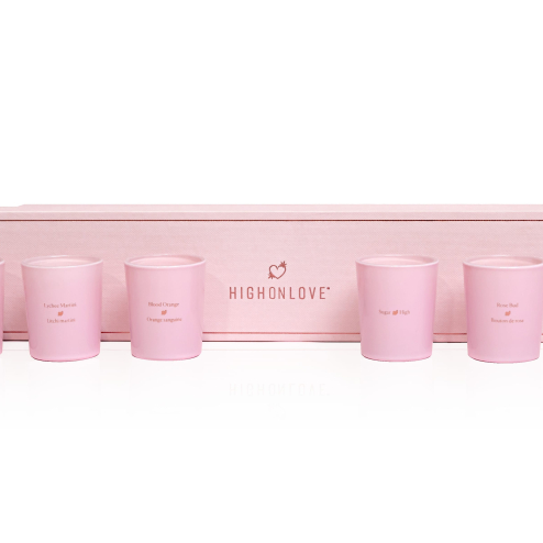 Набір масажних свічок 5 ароматів-афродизіаків Mini Massage Candles Collection, 5 х 35 г HighOnLove (Канада)