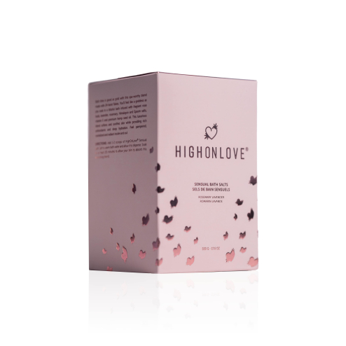 Рожева сіль для ванни з олією насіння канабісу Sensual Bath Salt, 500 г HighOnLove (Канада)
