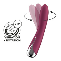 Вібратор з ротацією Spinning Vibe 1 колір: бордовий Satisfyer (Німеччина)