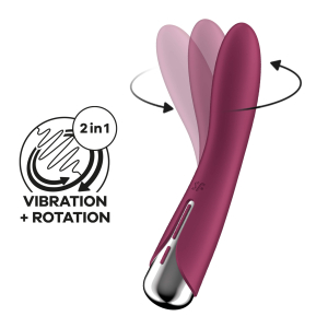 Вібратор з ротацією Spinning Vibe 1 колір: бордовий Satisfyer (Німеччина)