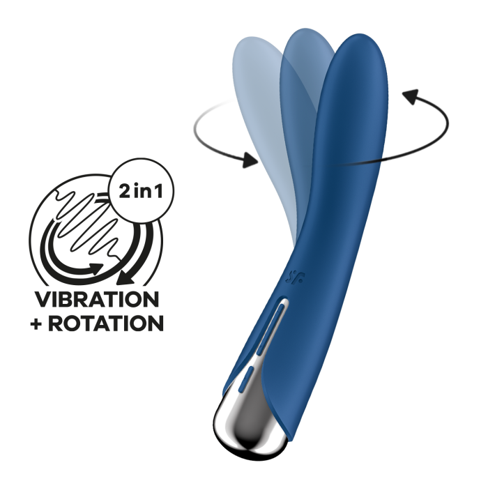 Вібратор з ротацією Spinning Vibe 1 колір: синій Satisfyer (Німеччина) Вібратор з ротацією Spinning Vibe 1 колір: синій Satisfyer (Німеччина)