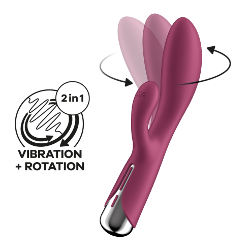 Вібратор-кролик з ротацією Spinning Rabbit 1 колір: бордовий Satisfyer (Німеччина)