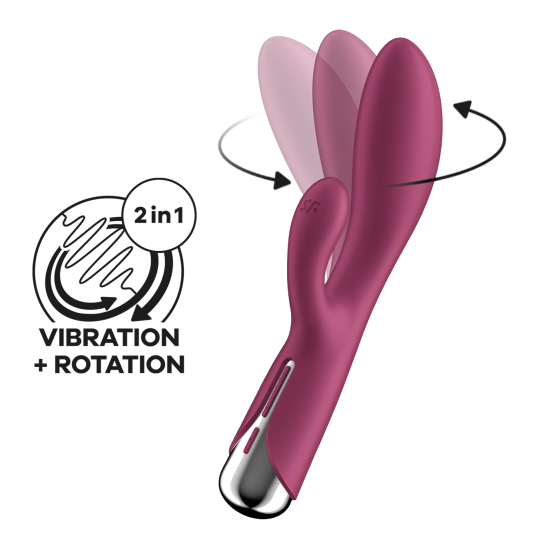Вібратор-кролик з ротацією Spinning Rabbit 1 колір: бордовий Satisfyer (Німеччина)