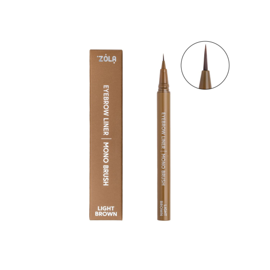 Лайнер для брів c моно-пензлем ZOLA Eyebrow Liner with mono brush 55ml у кольорі: Light Brown