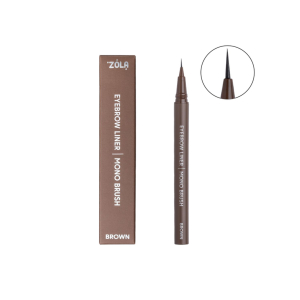 Лайнер для брів c моно-пензлем ZOLA Eyebrow Liner with mono brush 55ml у кольорі: Brown