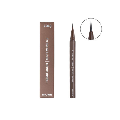 Лайнер для брів c моно-пензлем ZOLA Eyebrow Liner with mono brush 55ml у кольорі: Brown