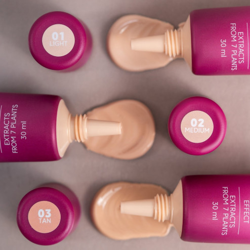 Тональная основа для лица ZOLA Tinted Foundation Nude Skin Shade 30ml у відтінку: 02 MEDIUM